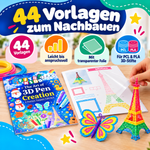 44 Vorlagen zum Nachbauen im Schablonenbuch 2026 Edition für den 3D-Stift