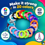 PLA filament for 3D pens: strong results in 20 colours, 100 metres