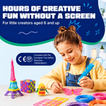 Stundenlanger kreativer Spaß ohne Bildschirm mit dem Wireless 3D Pen Starter Kit (blau)