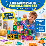 Verpackungsinhalt von Magnetic Tiles Marble Adventure: 136 Teile