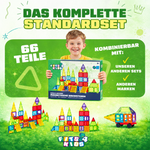 Inhalt der Verpackung: Magnetische Bausteine Bauen & Mehr, 66 Teile