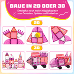 Bauideen in 2D und 3D mit den magnetischen Bausteinen Prinzessinnenparadies