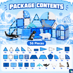 Contenu du paquet Magnetic Tiles Frozen Constructions : 56 pièces