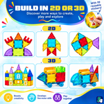 2D- und 3D-Bauideen mit Magnetic Tiles Kaleidoscopic Creations