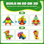 2D- und 3D-Bauideen mit Magnetic Tiles Build & Beyond