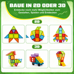 Bauideen in 2D und 3D mit den magnetischen Bausteinen Bauen & Mehr