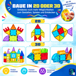 Bauideen in 2D und 3D mit den magnetischen Bausteinen Kaleidoskopische Kreationen
