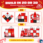 2D- und 3D-Bauideen mit Magnetic Tiles Fire Fighters