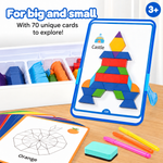 Magnetic Tiles Tangram Tactician pour petits et grands : 70 cartes à découvrir