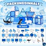 Inhalt der Verpackung: Magnetische Bausteine Frozen Konstruktionen, 56 Teile