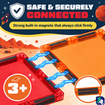 Starke eingebaute Magnete klicken die Teile von Magnetic Tiles Mission to Mars fest zusammen, ab 3 Jahren
