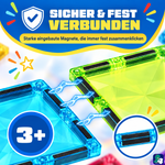 Starke eingebaute Magnete halten die magnetischen Bausteine Kaleidoskopische Kreationen fest zusammen, ab 3 Jahren