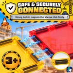 Starke eingebaute Magnete lassen die Magnetic Tiles Construction Master Teile fest zusammenklicken, ab 3 Jahren