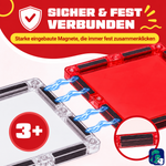 Starke eingebaute Magnete halten die magnetischen Bausteine Feuerwehr fest zusammen, ab 3 Jahren