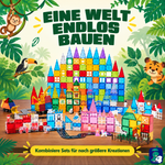 Große Bauwelt: die magnetischen Bausteine Dschungelreise mit anderen Sets kombinieren
