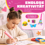 Endlose Kreativität mit dem kabellosen 3D-Stift (rosa): von der flachen Zeichnung zur 3D-Kreation