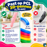 PCL-Filament passt auf PCL 3D-Stifte mit 1,75 mm, nicht geeignet für PLA-Stifte