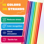 10 couleurs et 30 brins dans le Fidget String Building Set