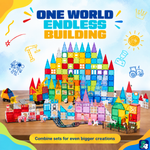 Große Bauwelt: Kombiniere Magnetic Tiles Kaleidoscopic Creations mit anderen Sets