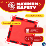 Sicherheit von Magnetic Tiles Fire Fighters: eingeschlossene Magnete, abgerundete Kanten und CE-Kennzeichnung