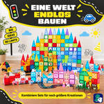 Große Bauwelt: die magnetischen Bausteine Road Trip Rally mit anderen Sets kombinieren