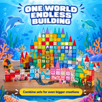 Un grand univers de construction : combinez les Magnetic Tiles Frozen Constructions avec d'autres ensembles