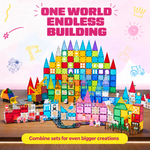 Große Bauwelt: Kombiniere Magnetic Tiles Princess Paradise mit anderen Sets