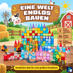 Große Bauwelt: die magnetischen Bausteine Bauernhof-Chaos mit anderen Sets kombinieren