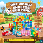Große Bauwelt: Kombiniere Magnetic Tiles Farmyard Frenzy mit anderen Sets