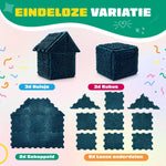 Eindeloze variatie met de Fidget Draden bouwset van Fits4Kids in 2D en 3D vormen