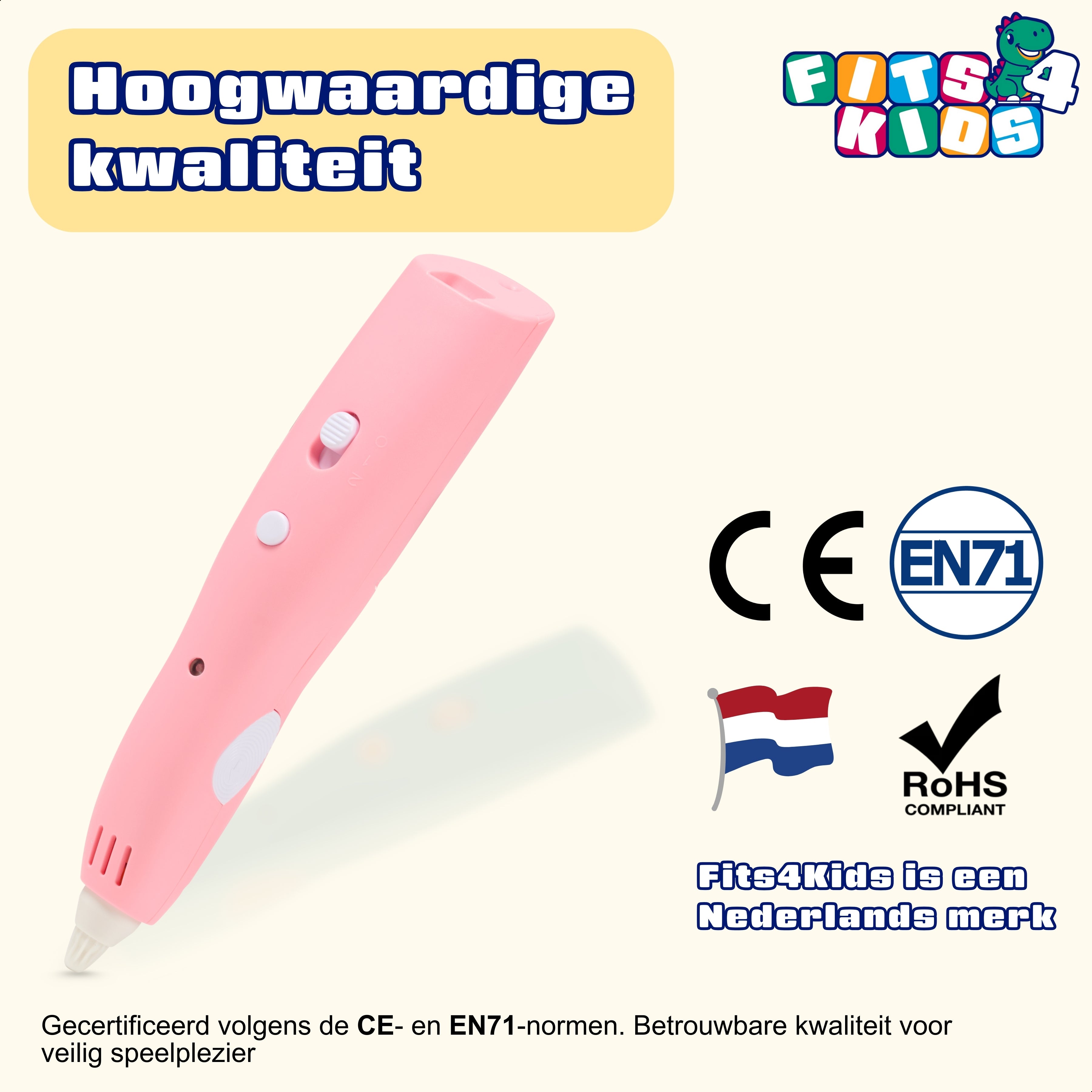 3D Pen Race Kit van Fits4Kids gecertificeerd volgens CE en EN71