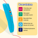 Voordelen van de blauwe 3D Pen Race Kit van Fits4Kids voor kinderen