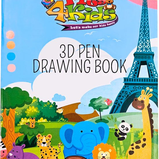 3D Pen Sjablonenboek van Fits4Kids met 40 sjablonen en overtrekvel voor kinderen