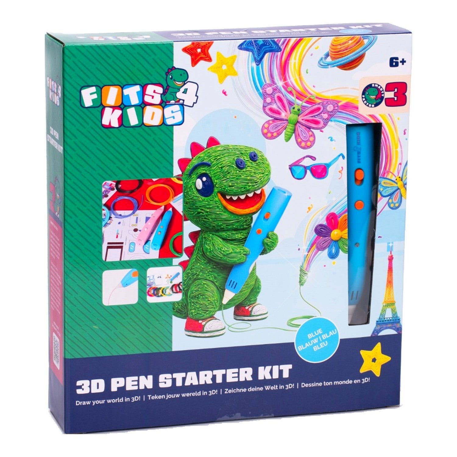 3D-Stift Starterset Kabellos, Blau
