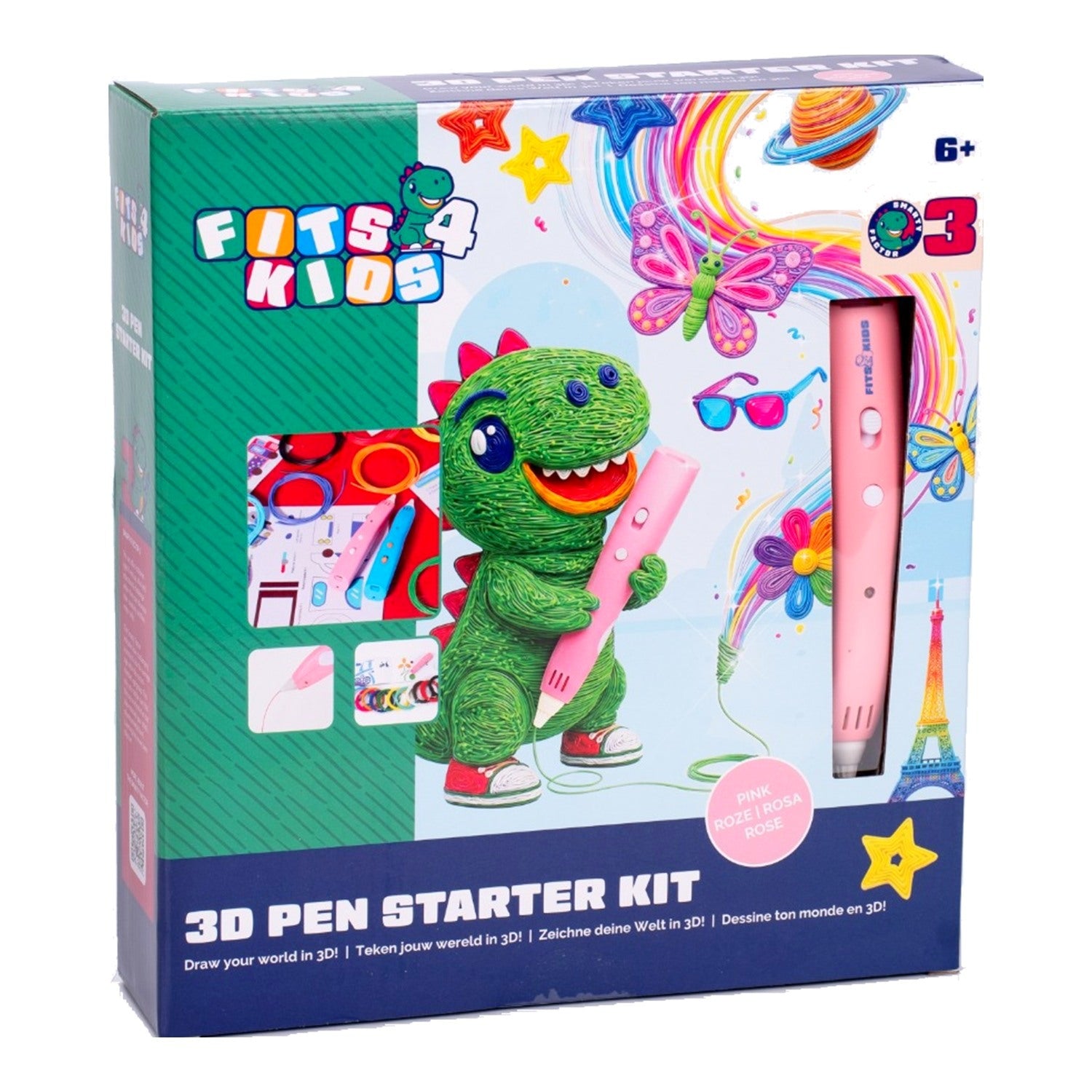 3D-Stift Starterset Kabellos, Rosa