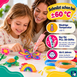 Schmilzt bei etwa 60 Grad, ab 6 Jahren unter Aufsicht