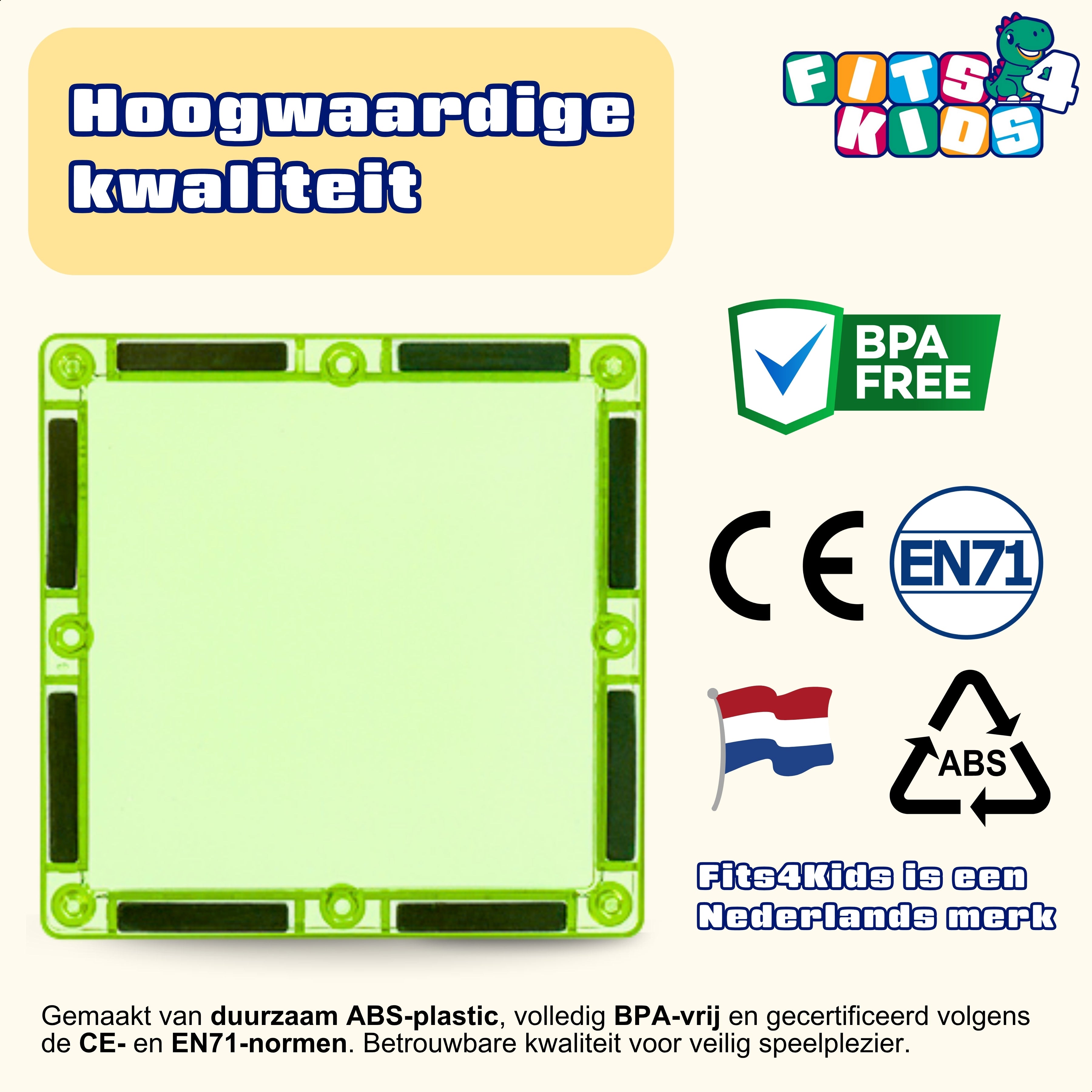 Magnetic Tiles Build & Beyond van Fits4Kids BPA-vrij en gecertificeerd volgens CE en EN71