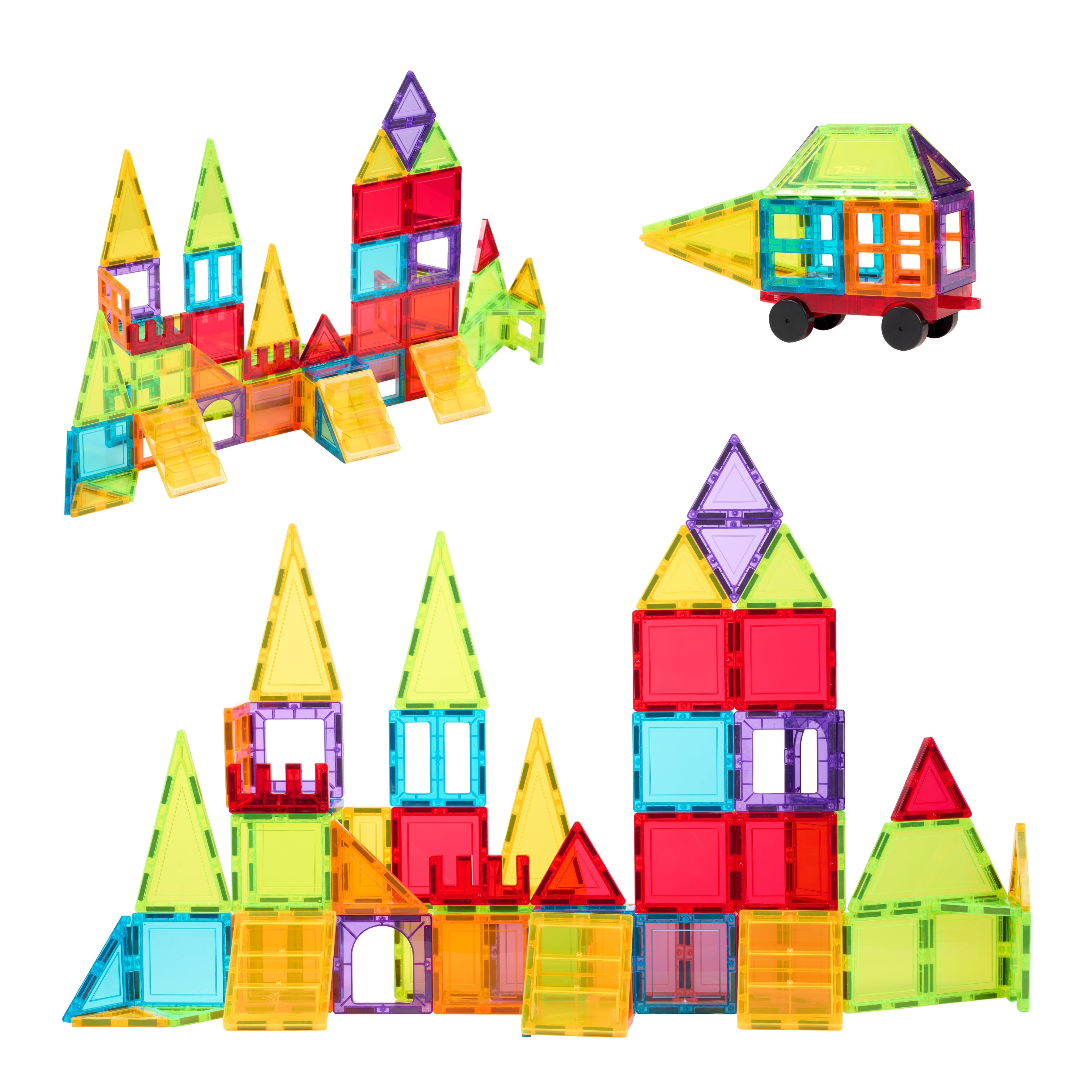 Kasteel gebouwd met Magnetic Tiles Build & Beyond van Fits4Kids