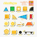 Afmetingen van de Magnetic Tiles Construction Master tegels van Fits4Kids