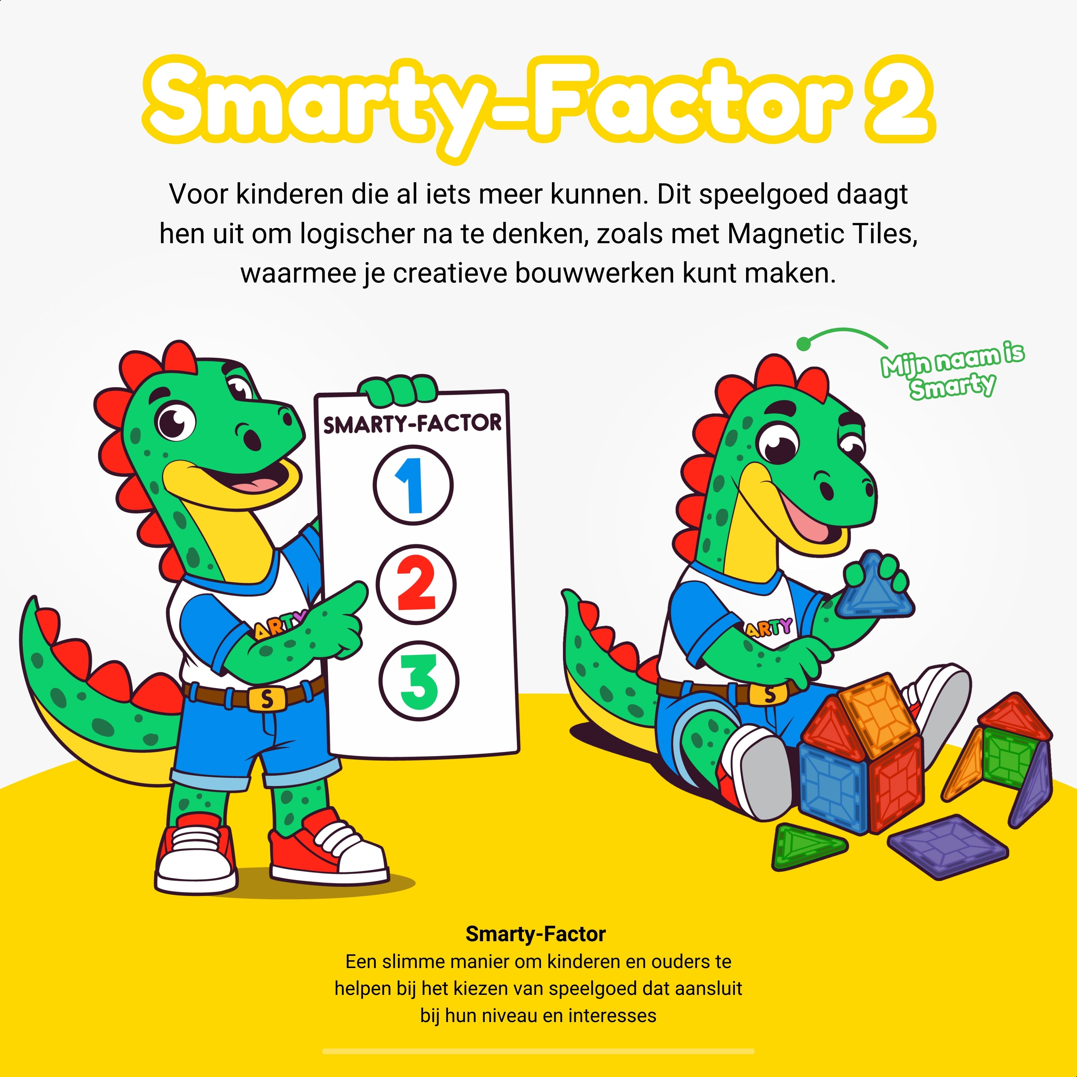 Magnetic Tiles Construction Master van Fits4Kids met Smarty Factor 2 gemiddelde moeilijkheidsgraad