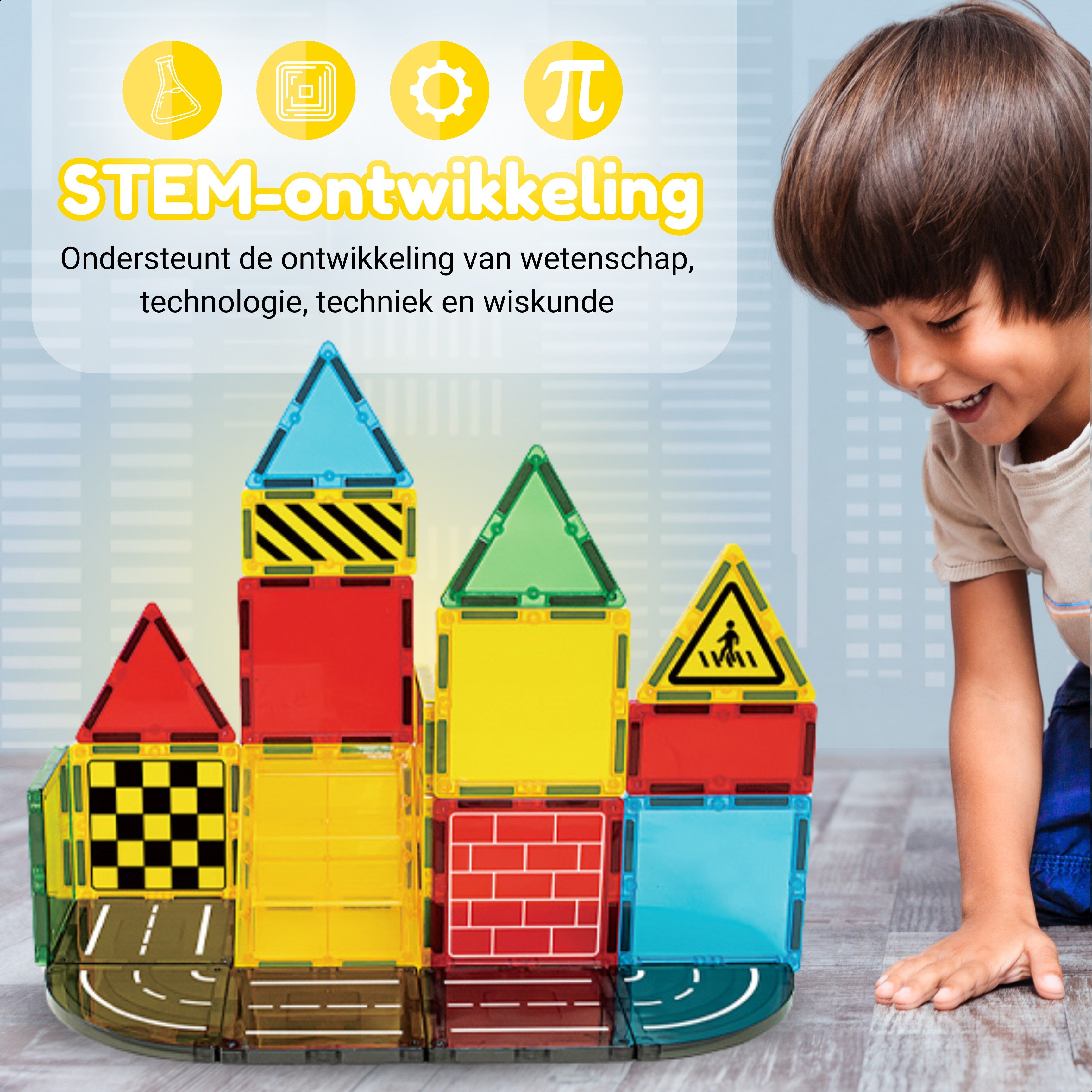Magnetic Tiles Construction Master van Fits4Kids stimuleert STEM ontwikkeling bij kinderen