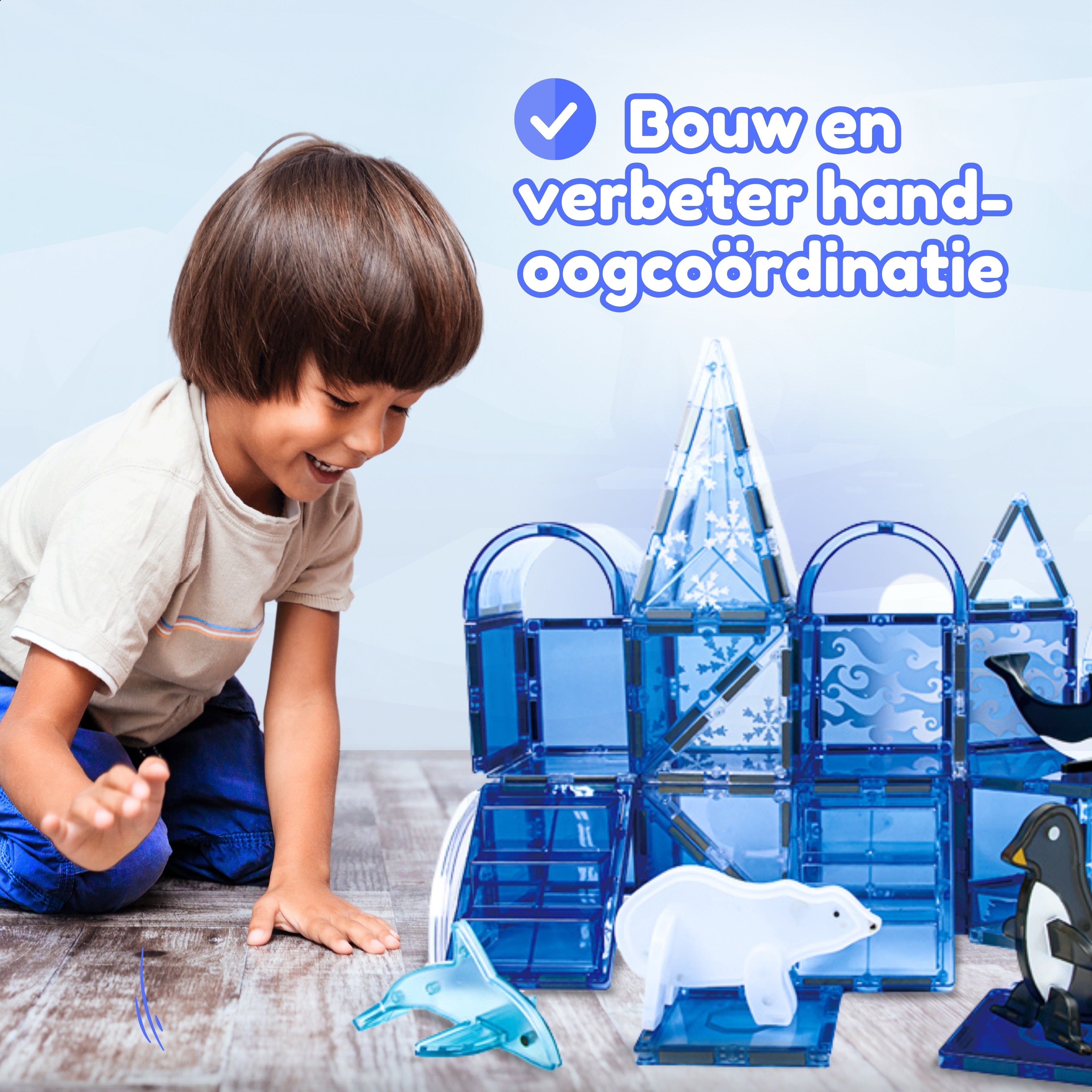 Magnetic Tiles Frozen Construction van Fits4Kids verbetert handoogcoördinatie bij kinderen