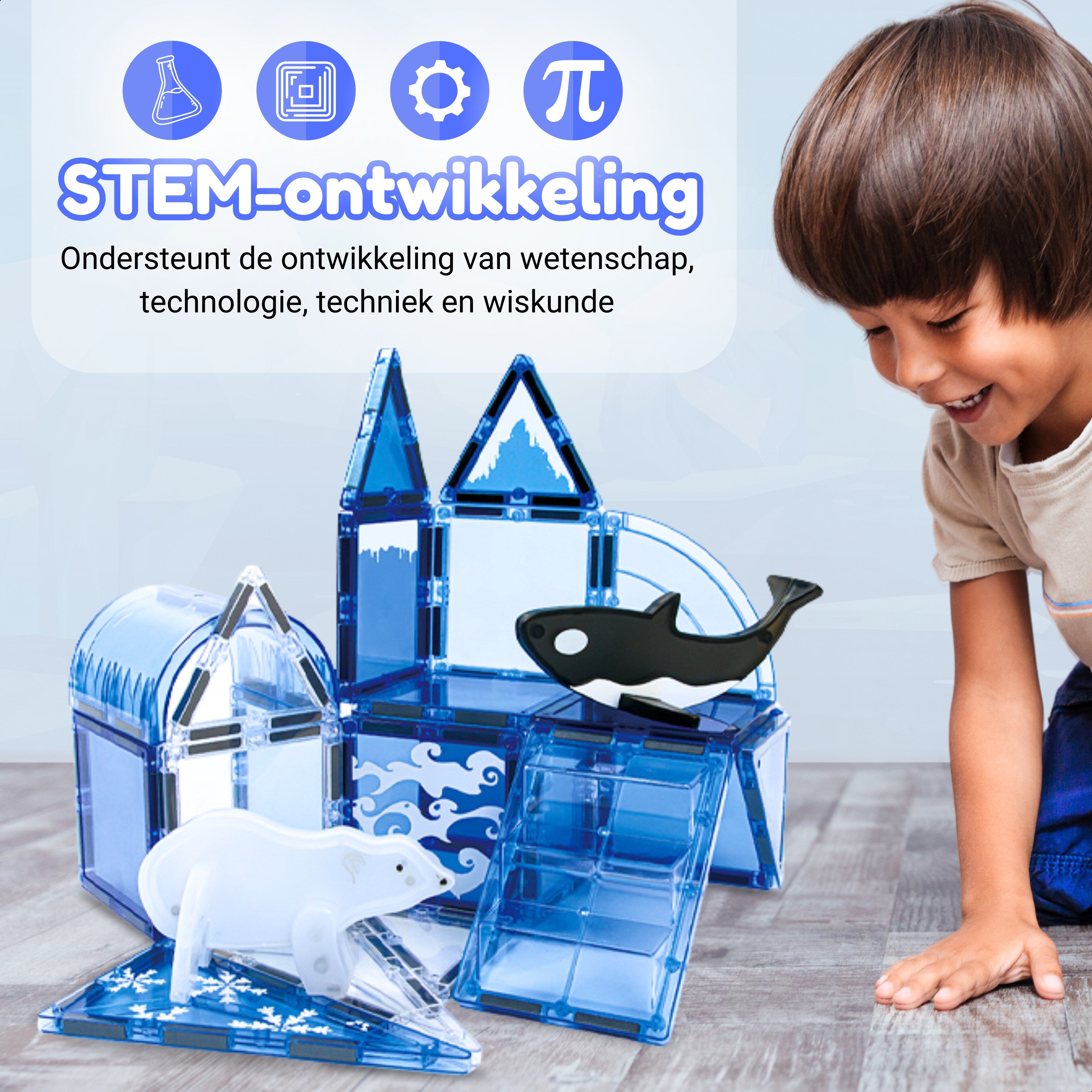 Magnetic Tiles Frozen Construction van Fits4Kids stimuleert STEM ontwikkeling bij kinderen