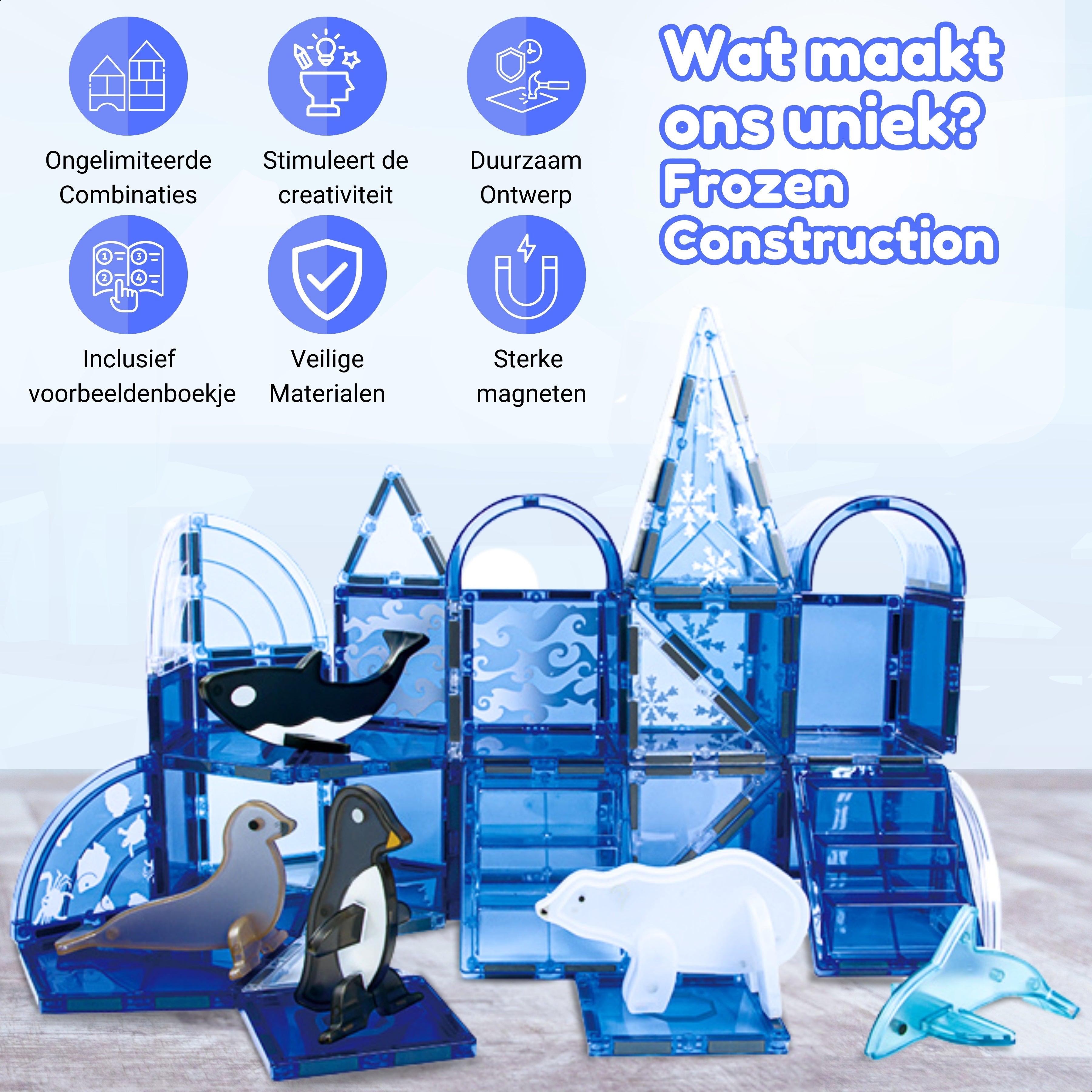 Wat de Magnetic Tiles Frozen Construction van Fits4Kids uniek maakt voor kinderen