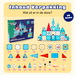 Overzicht van de inhoud van de Magnetic Tiles set Mission to Mars van Fits4Kids