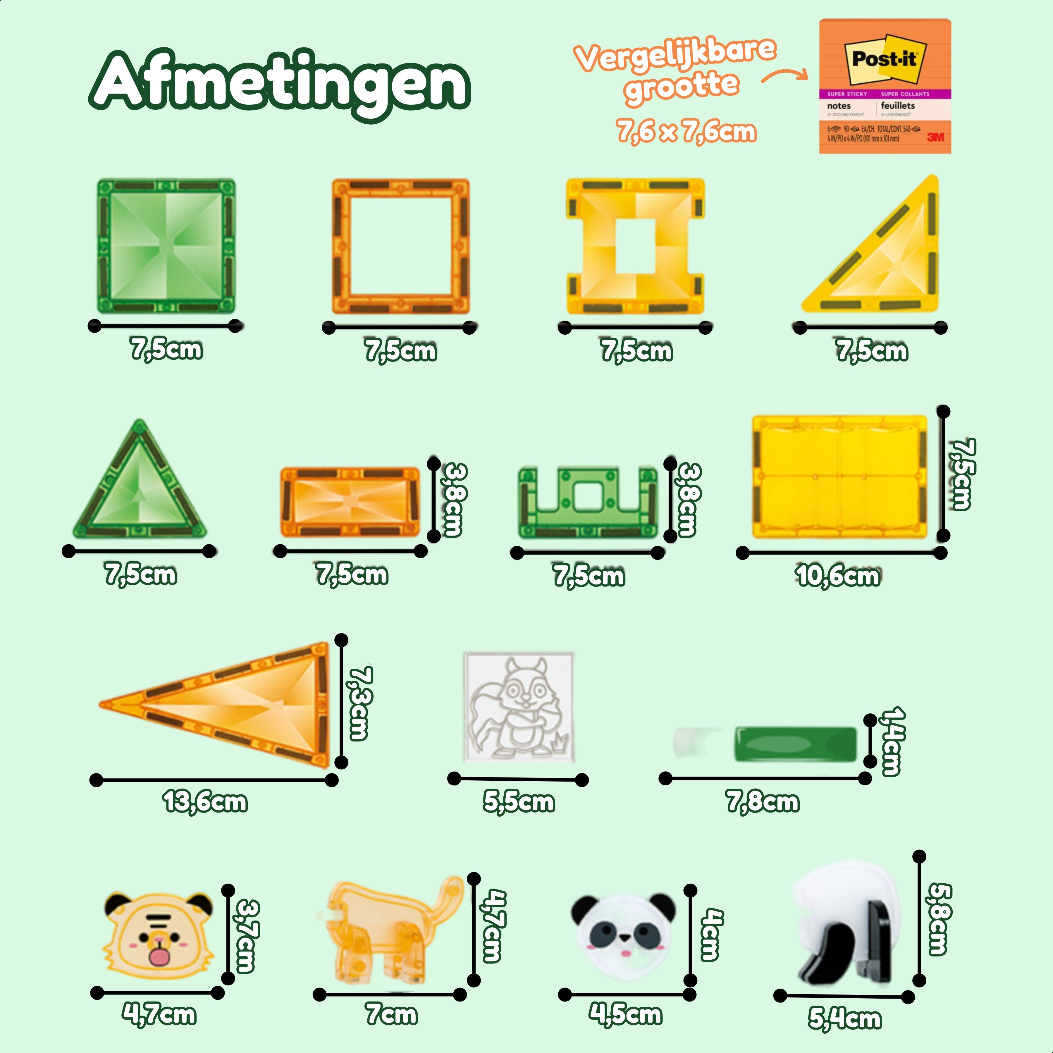 Duurzame Magnetic Tiles Jungle van Fits4Kids voor langdurig speelplezier