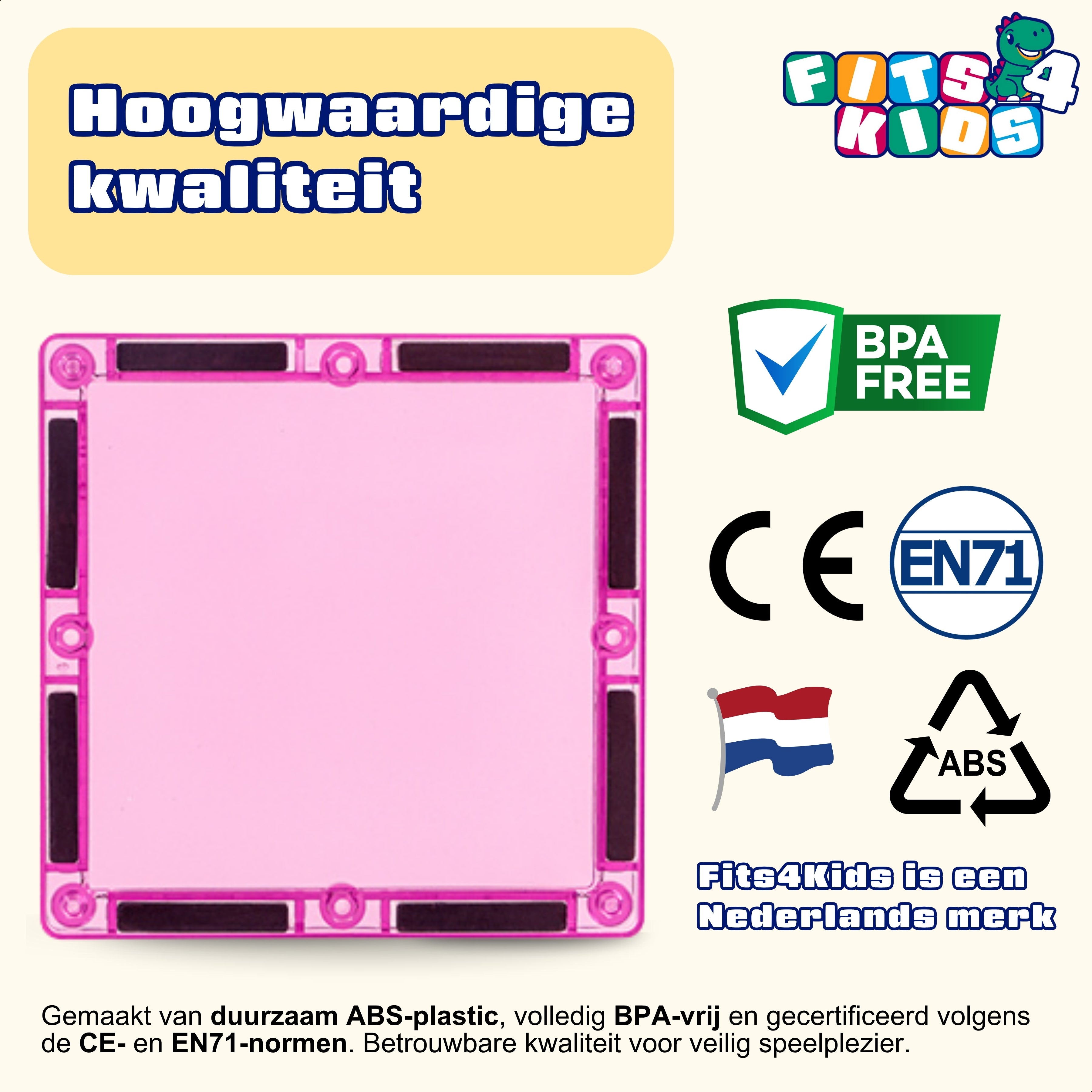 Magnetic Tiles Princess Paradise van Fits4Kids BPA-vrij en gecertificeerd volgens CE en EN71
