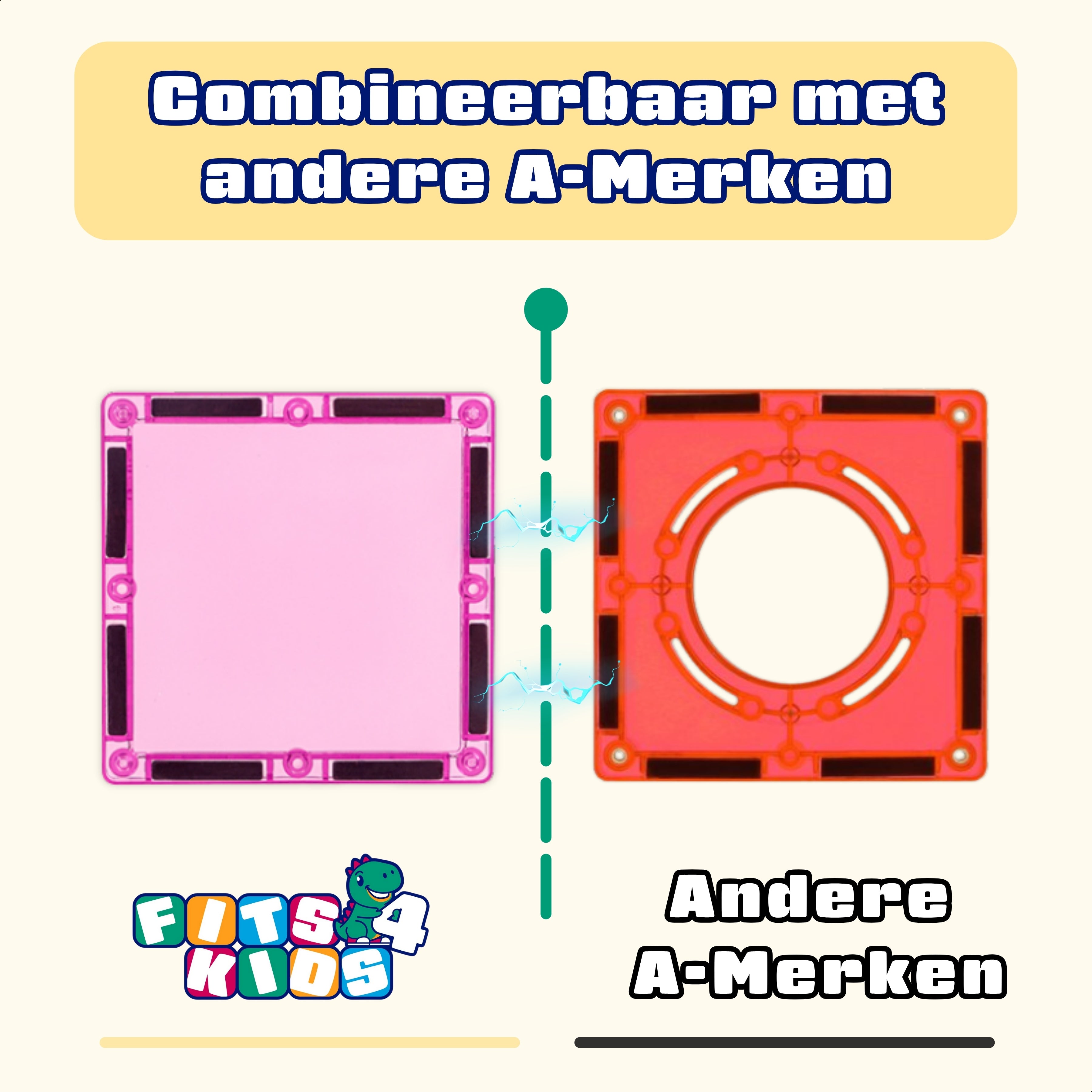 Magnetic Tiles Princess Paradise van Fits4Kids combineerbaar met andere A-merken