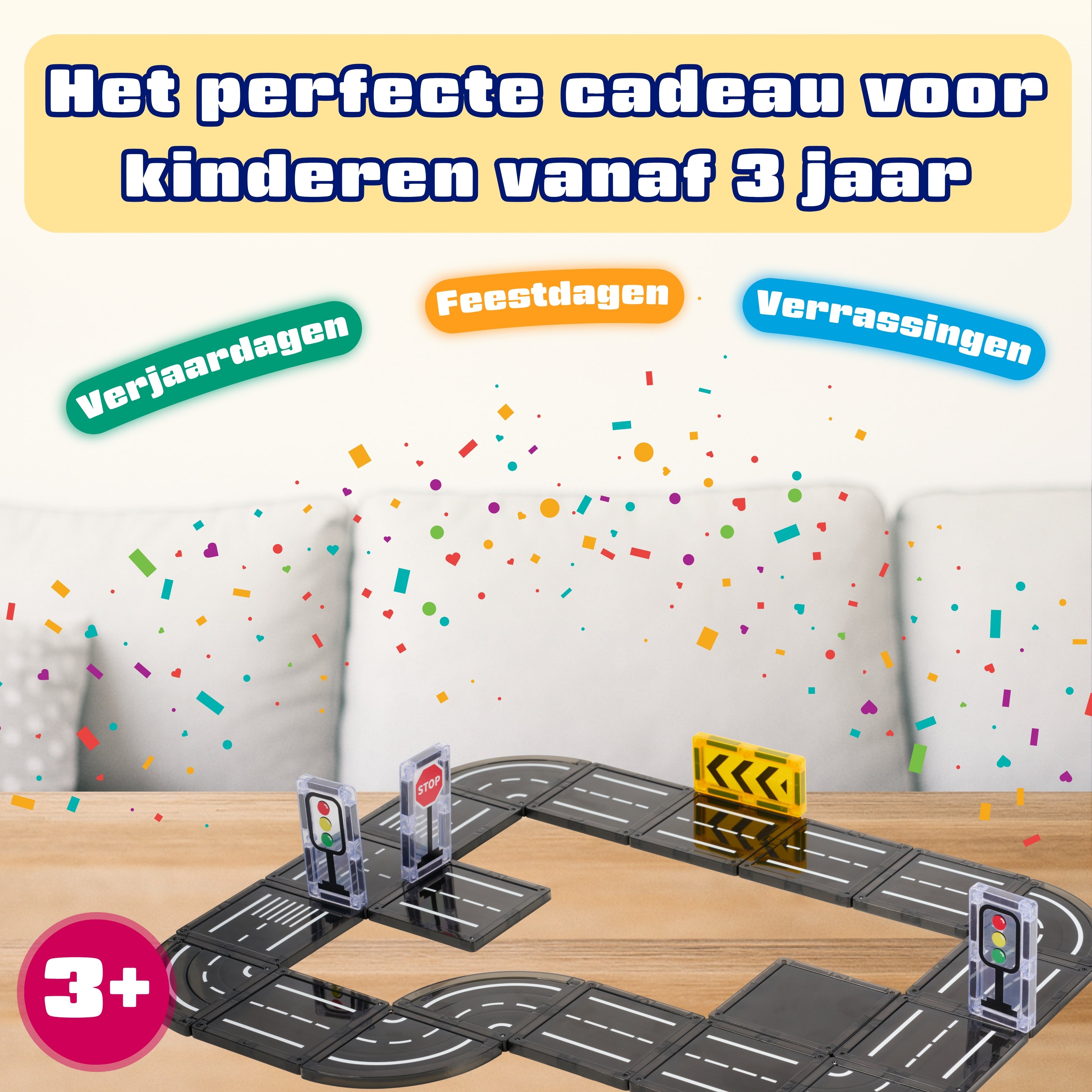 Magnetic Tiles Road Trip Rally van Fits4Kids als cadeau voor verjaardagen en feestdagen